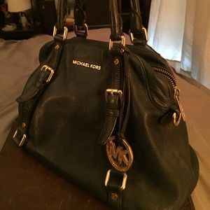 Authentic Michael Kors Purse. Navy and gold.